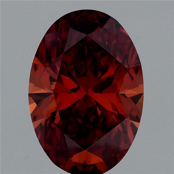2.51ct Oval FANCY VIVID ORANGE VS1 Lab Created Diamond