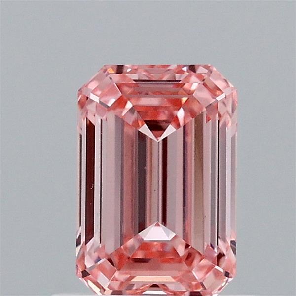 0.92ct Emerald FANCY VIVID PINK VS1 Lab Created Diamond