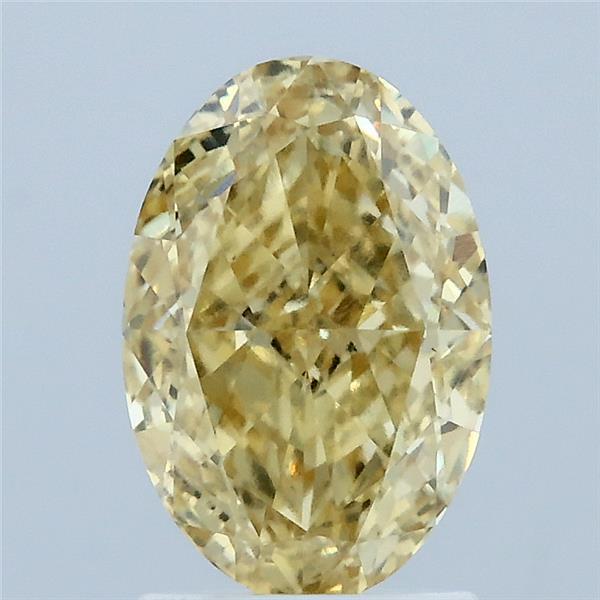 2.06ct Oval FANCY VIVID YELLOW VS1 Lab Created Diamond