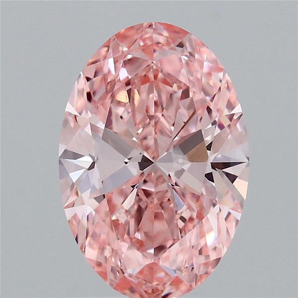 1.55ct Oval FANCY VIVID PINK VVS2 Lab Created Diamond