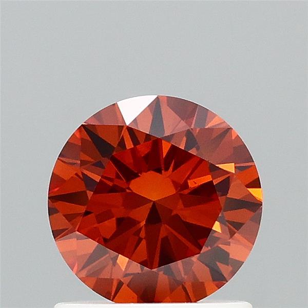 1ct Round FANCY BROWNISH ORANGE VS1 Lab Created Diamond