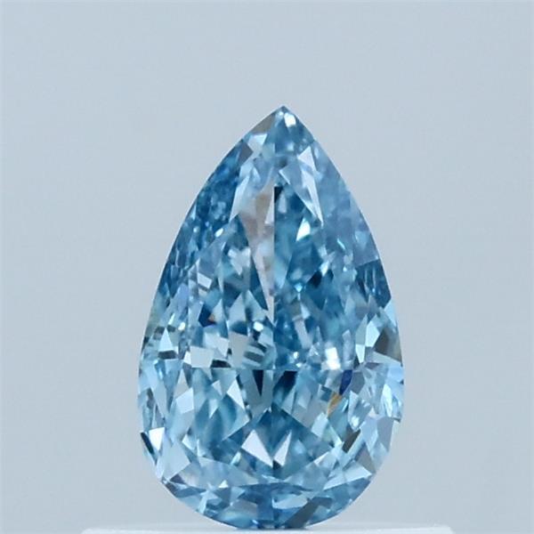 0.57ct Pear FANCY VIVID BLUE VVS2 Lab Created Diamond