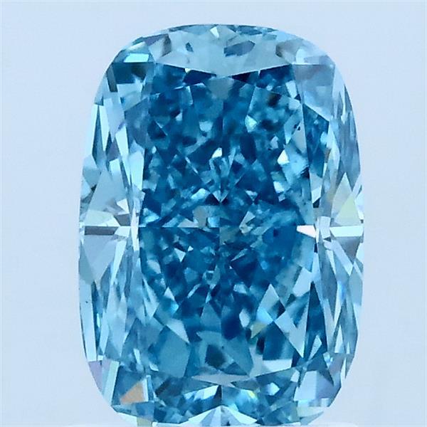 1.51ct Cushion FANCY VIVID BLUE VS2 Lab Created Diamond
