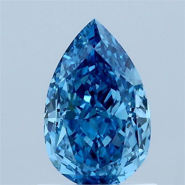 1.11ct Pear FANCY VIVID BLUE VVS2 Lab Created Diamond
