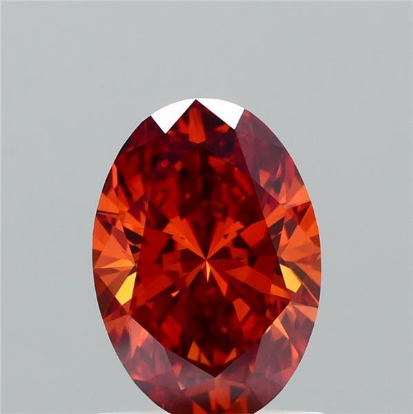 1.04ct Oval FANCY VIVID ORANGE VVS2 Lab Created Diamond