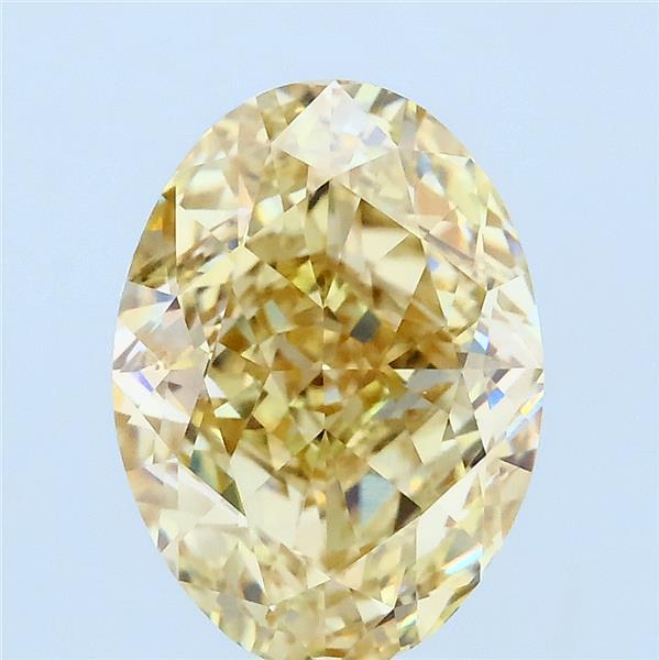 3.53ct Oval FANCY YELLOW VVS2 Lab Created Diamond