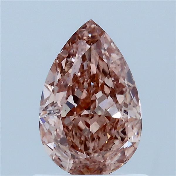 1.04ct Pear FANCY INTENSE BROWNISH PINK VS2 Lab Created Diamond