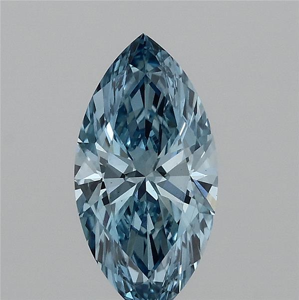 1.02ct Marquise FANCY VIVID BLUE VVS2 Lab Created Diamond