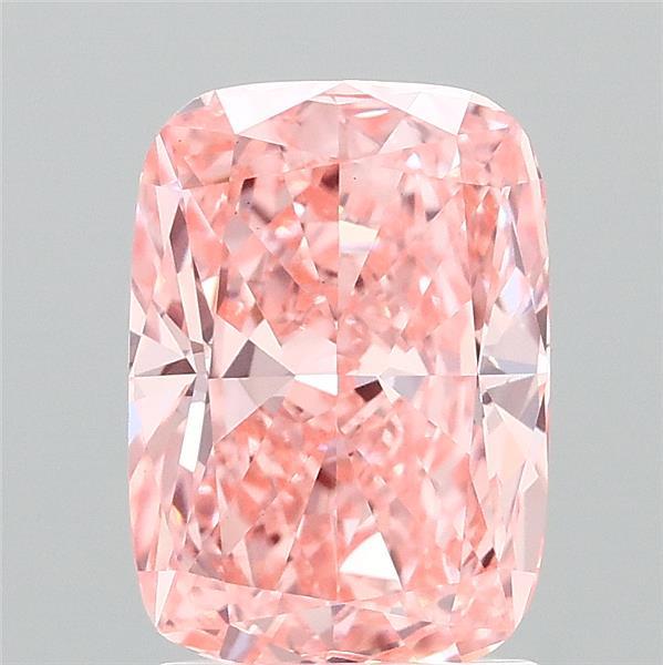 2.04ct Cushion FANCY VIVID PINK VS1 Lab Created Diamond