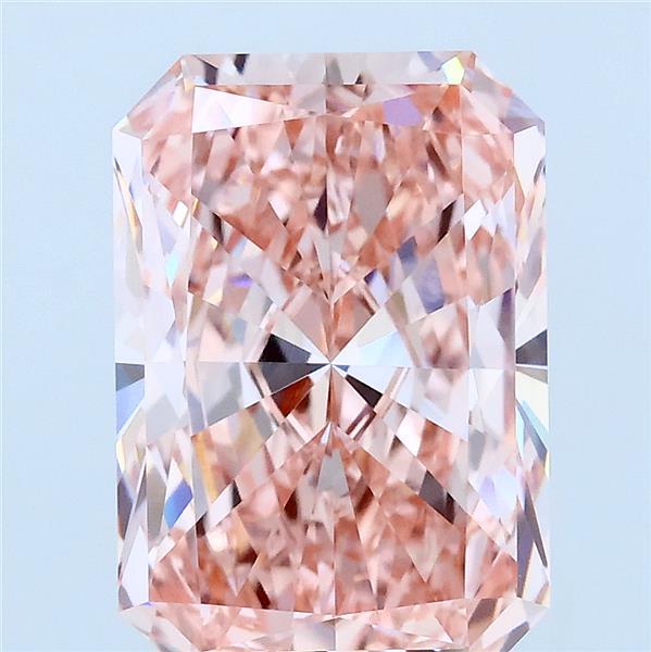 4ct Radiant FANCY VIVID PINK VVS2 Lab Created Diamond