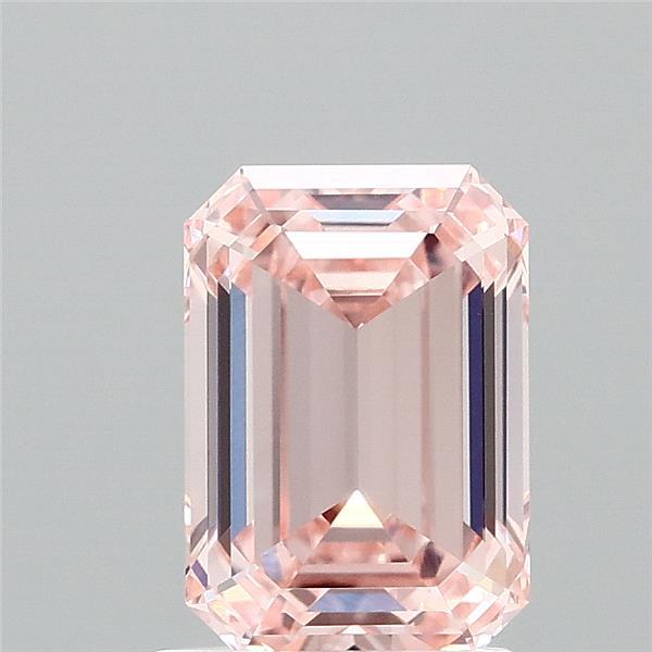 1.59ct Emerald FANCY INTENSE PINK VVS2 Lab Created Diamond