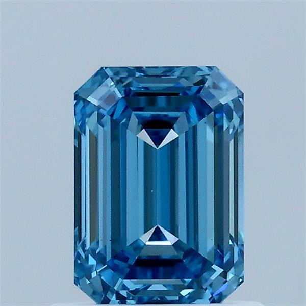 1.03ct Emerald FANCY VIVID BLUE VS1 Lab Created Diamond