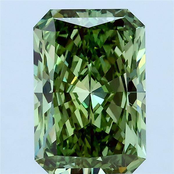 2ct Radiant FANCY VIVID GREEN VS1 Lab Created Diamond
