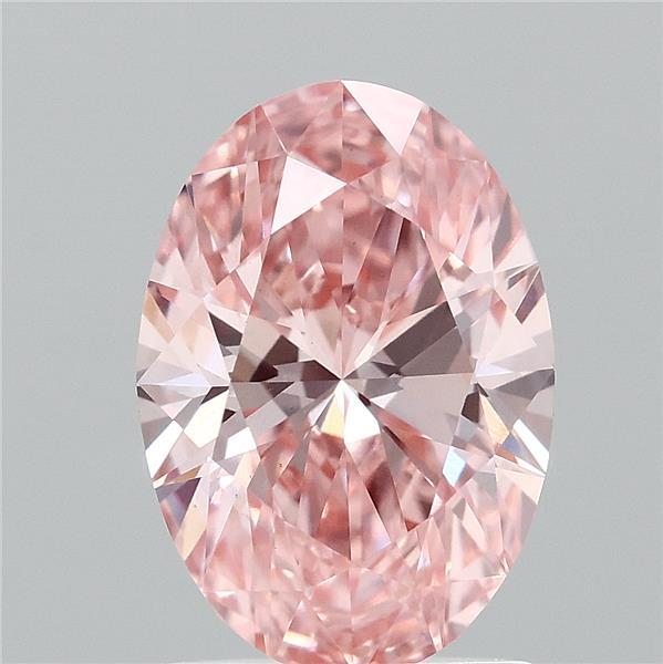 1.55ct Oval FANCY VIVID PINK VS1 Lab Created Diamond