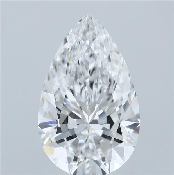 3.78ct Pear E VVS2 Lab Created Diamond