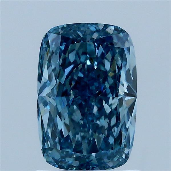 1.52ct Cushion FANCY VIVID BLUE VS1 Lab Created Diamond
