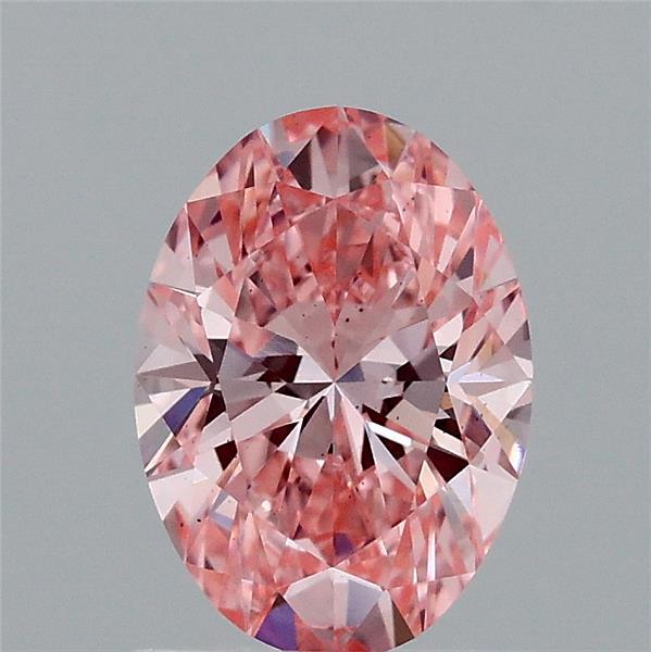 1.05ct Oval FANCY VIVID PINK VS2 Lab Created Diamond