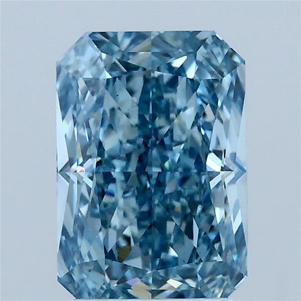 2.07ct Radiant FANCY VIVID BLUE VS1 Lab Created Diamond