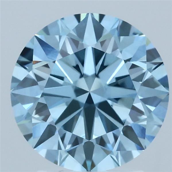 2.58ct Round FANCY VIVID BLUE VVS2 Lab Created Diamond
