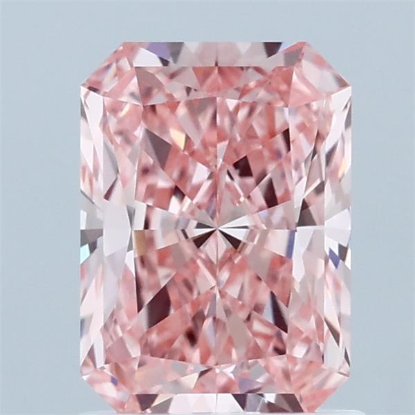 1.35ct Radiant FANCY VIVID PINK VVS2 Lab Created Diamond