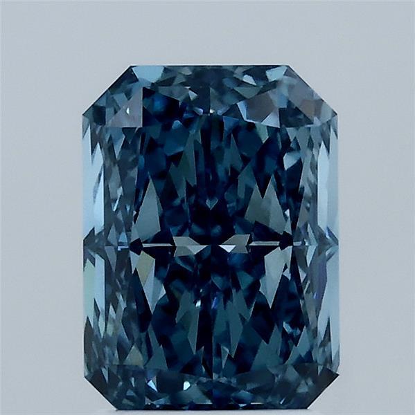1.87ct Radiant FANCY VIVID BLUE VVS2 Lab Created Diamond