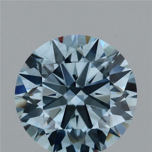 2.86ct Round FANCY VIVID BLUE VS2 Lab Created Diamond