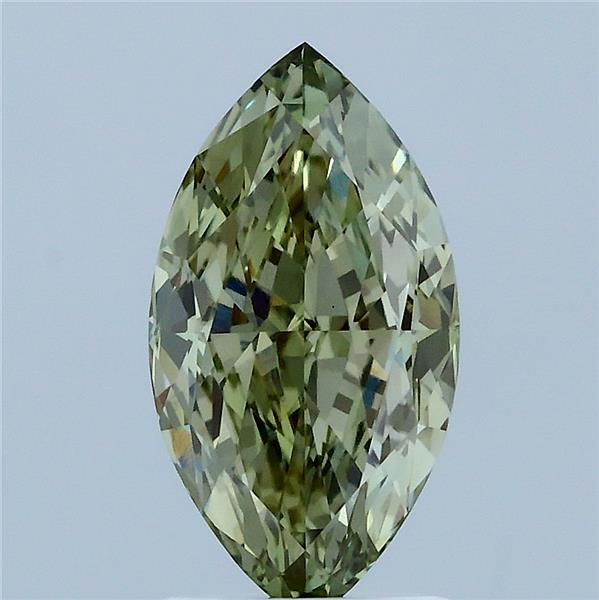 2.2ct Marquise FANCY VIVID GREEN VS1 Lab Created Diamond