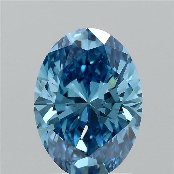 1.51ct Oval FANCY VIVID BLUE VVS2 Lab Created Diamond