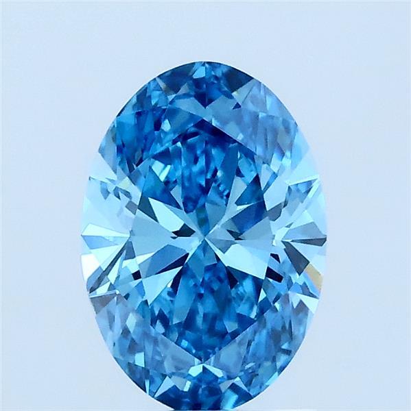 1.09ct Oval FANCY VIVID BLUE VVS2 Lab Created Diamond