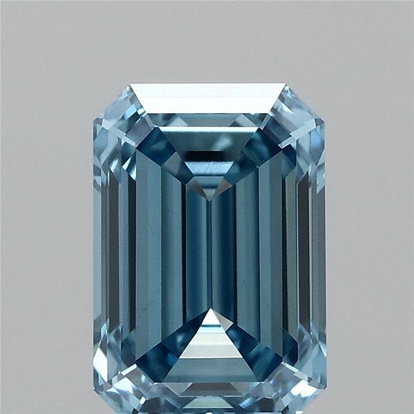 1.06ct Emerald FANCY VIVID BLUE VS1 Lab Created Diamond