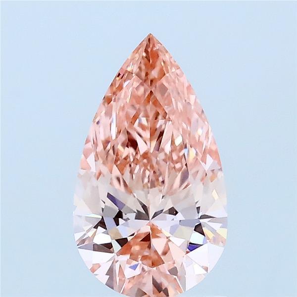 1ct Pear FANCY VIVID PINK VS1 Lab Created Diamond