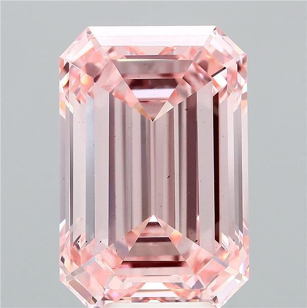 8.13ct Emerald FANCY INTENSE PINK VS2 Lab Created Diamond