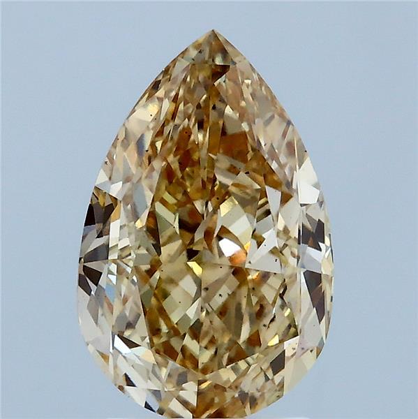 3ct Pear FANCY YELLOW VS2 Lab Created Diamond