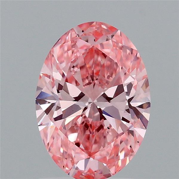 1.53ct Oval FANCY VIVID PINK VS2 Lab Created Diamond