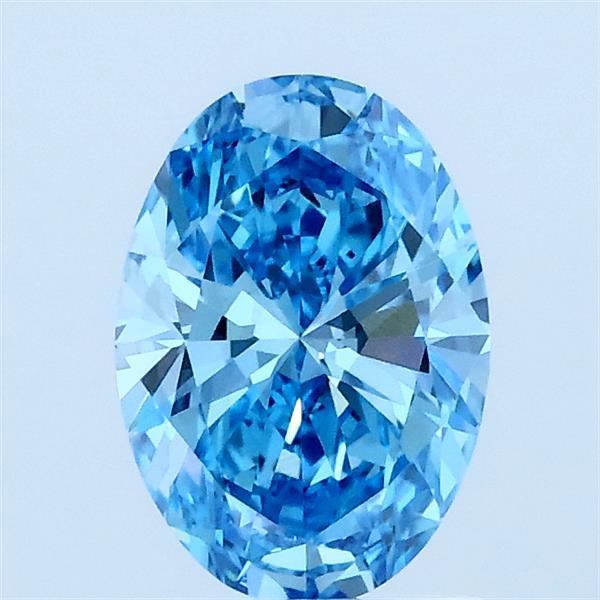 1ct Oval FANCY VIVID BLUE VVS2 Lab Created Diamond