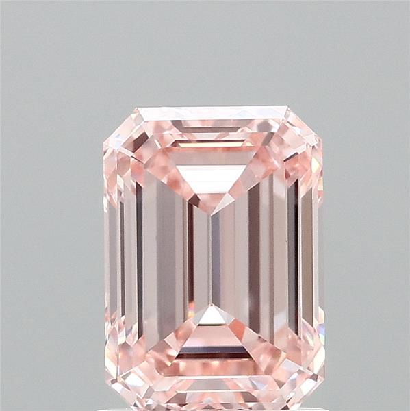 1.54ct Emerald FANCY INTENSE PINK VVS2 Lab Created Diamond
