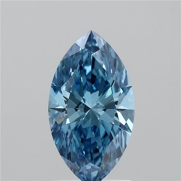 1.53ct Marquise FANCY VIVID BLUE VVS2 Lab Created Diamond