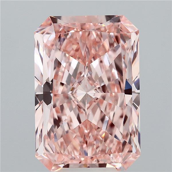 9.01ct Radiant FANCY INTENSE PINK VVS2 Lab Created Diamond