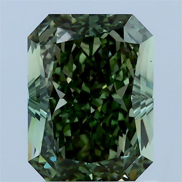 1.93ct Radiant FANCY VIVID GREEN VS1 Lab Created Diamond