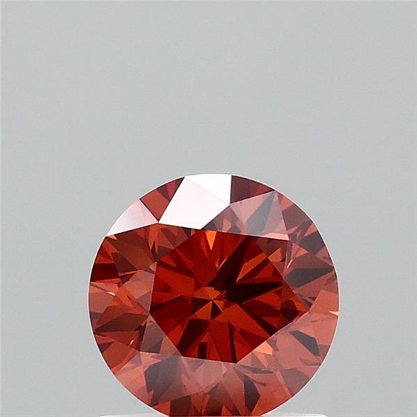 1ct Round FANCY INTENSE BROWNISH ORANGE VS1 Lab Created Diamond