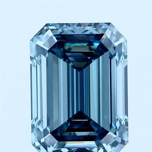 1.99ct Emerald FANCY INTENSE GREENISH BLUE VS2 Lab Created Diamond