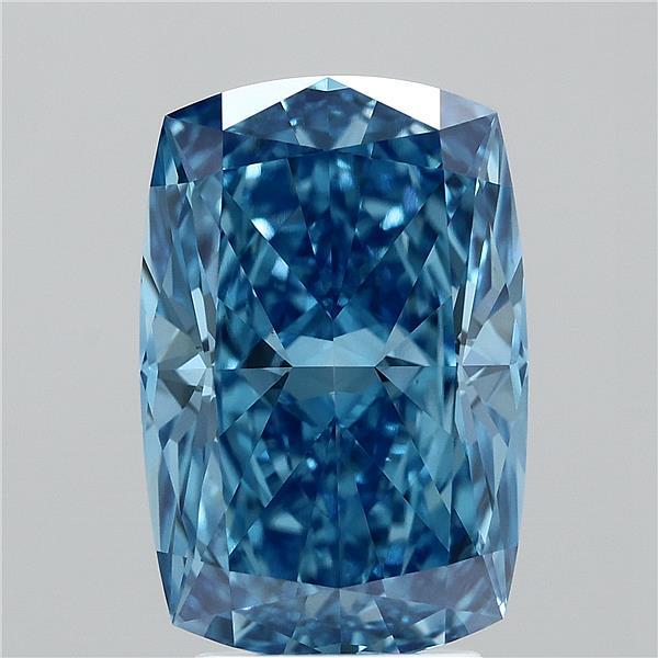 4.09ct Cushion FANCY VIVID BLUE VVS2 Lab Created Diamond