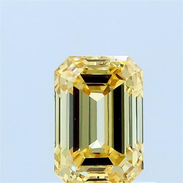 0.73ct Emerald FANCY YELLOW VVS2 Lab Created Diamond