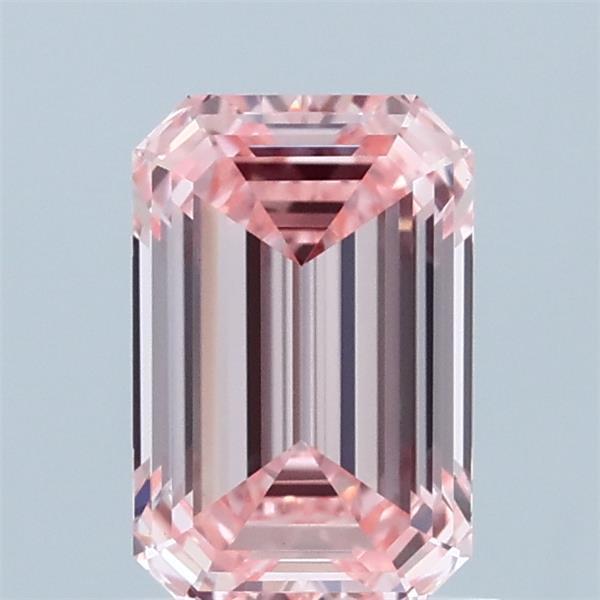 1.06ct Emerald FANCY VIVID PINK VVS2 Lab Created Diamond