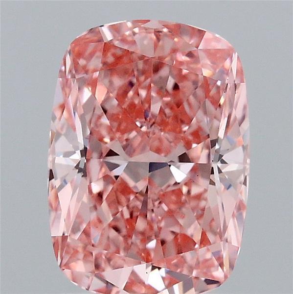 2.01ct Cushion FANCY VIVID PINK VS1 Lab Created Diamond