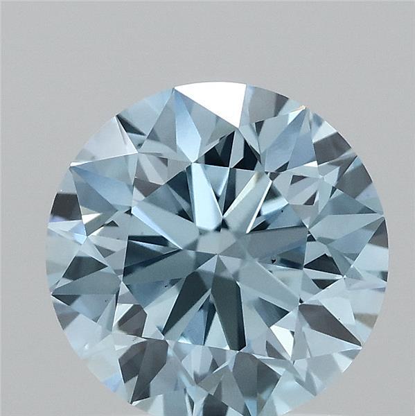 1.5ct Round FANCY VIVID BLUE VS1 Lab Created Diamond