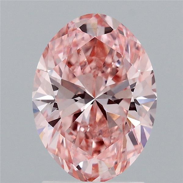 2.02ct Oval FANCY VIVID PINK VS2 Lab Created Diamond