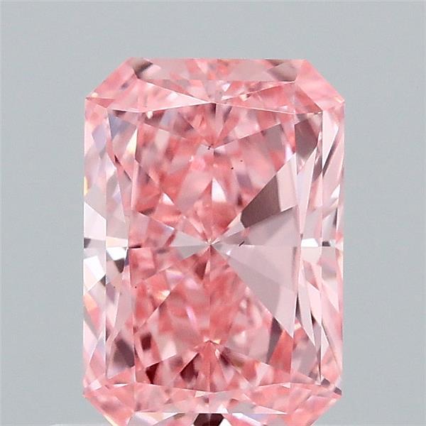0.76ct Radiant FANCY VIVID PINK VS1 Lab Created Diamond