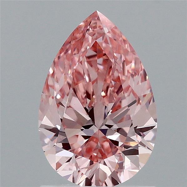 1.24ct Pear FANCY VIVID PINK VVS2 Lab Created Diamond