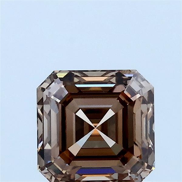 1.01ct Asscher FANCY BROWN VVS2 Lab Created Diamond